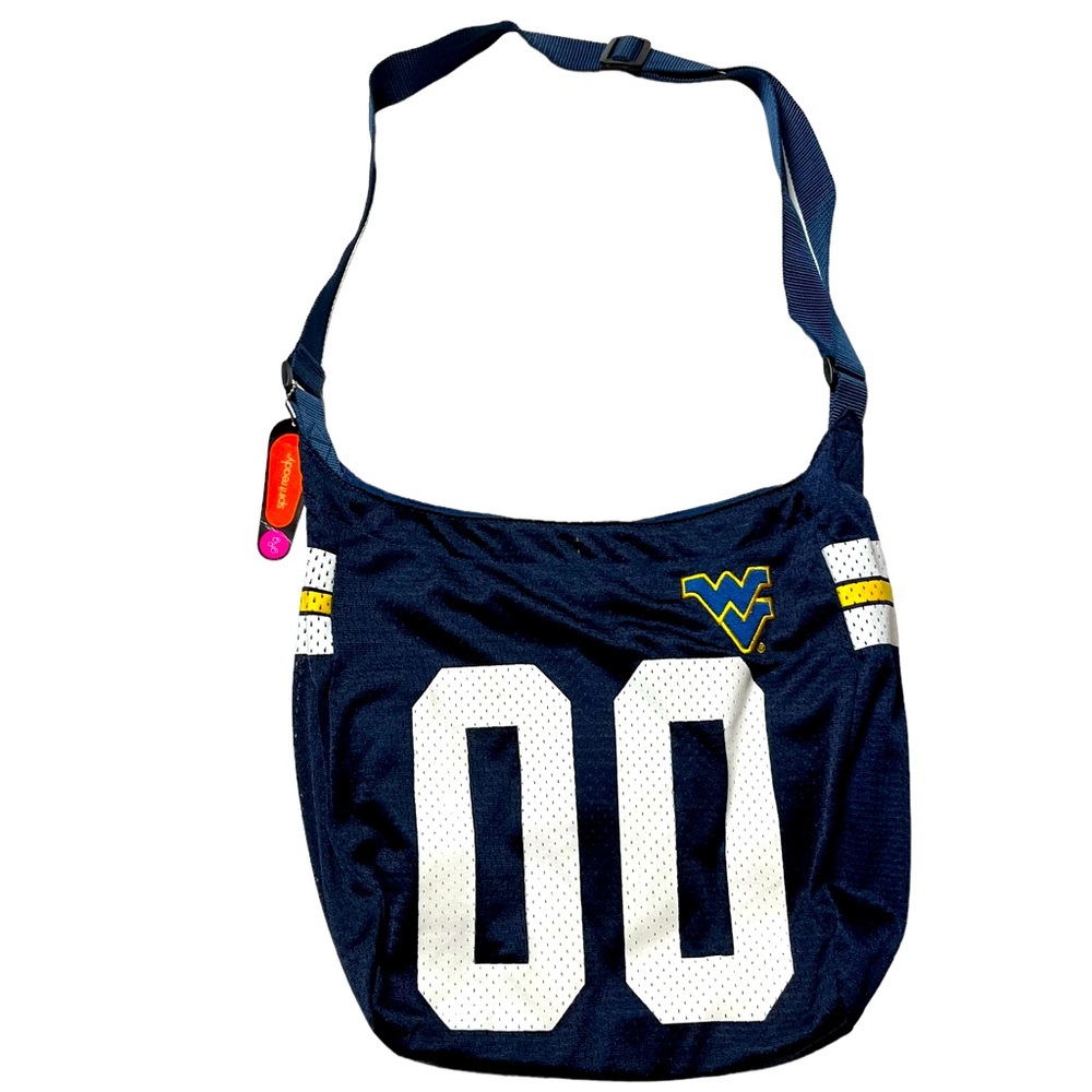 WEST VIRGINIA MOUNTAINEERS Purse Football Jersey cross body NCAA Sewn logo